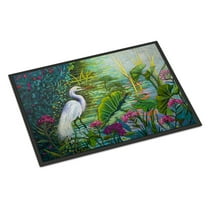 Carolines Treasures PPD3023JMAT Testing the Waters Heron Door Mat Indoor Rug or Outdoor Welcome Mat 24x36 Doormat  36"L
