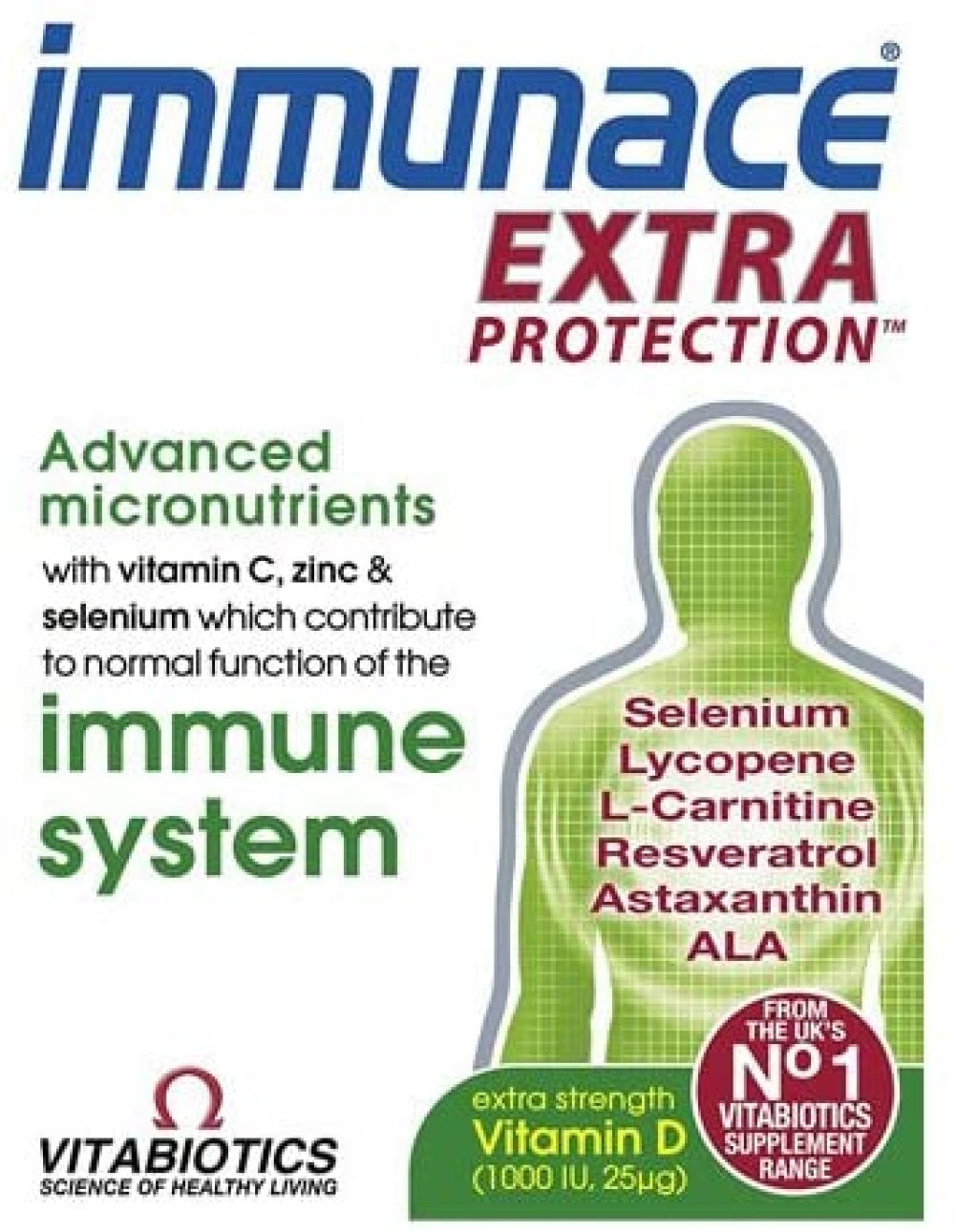 Vitabiotics Immunace Extra Protection 30 Tablets Walmart Com
