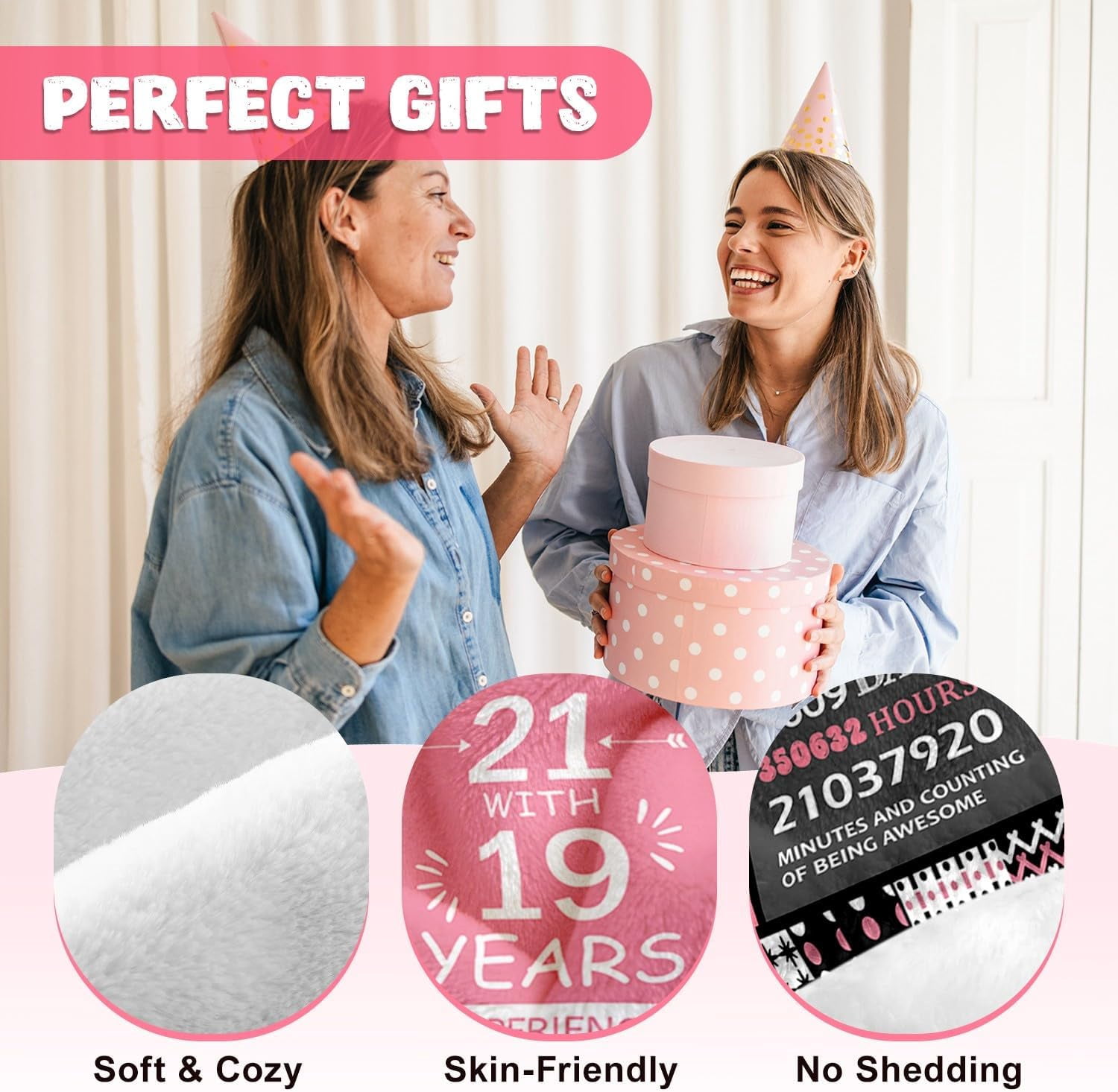 40th Birthday Gifts for Women - 40th Birthday Decorations for Women - 40 Year Old Bday Gifts - Happy 40TH Bday Gift Ideas for 40 Year Old Woman - 1985 Decoration Throw Blanket