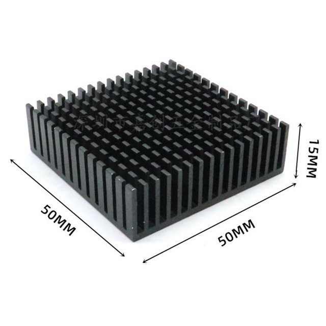Aluminum Heatsink Radiator Heat sink for Electronic IC Chip RAM MOS Dynatron Raspberry Pi Cooling With Thermal Conductive Tape 50x50x15mm