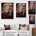 thumbnail image 4 of Designart "Domain Fantasy Lion Mystical wall art" Animals Floater Framed Wall Art Print, 4 of 7
