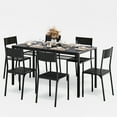 thumbnail image 6 of Aiho  Dining Table Set for 4-6 People, 7-Piece Large Dining Table Set With 6 Chairs,  Black, 6 of 8