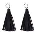 thumbnail image 4 of maskred Trendy 2 Pieces Leather Tassels DIY Jewelry Findings Key Chain Ring Bags Charms Style A 1Set, 4 of 6