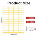 thumbnail image 3 of Self Adhesive Color Coded Labels, Organizing Essential Removable Waterproof Stickers, Easy To Use For Home Office Classroom, 840 Pcs Pieces, 13 * 38mm, 3 of 7