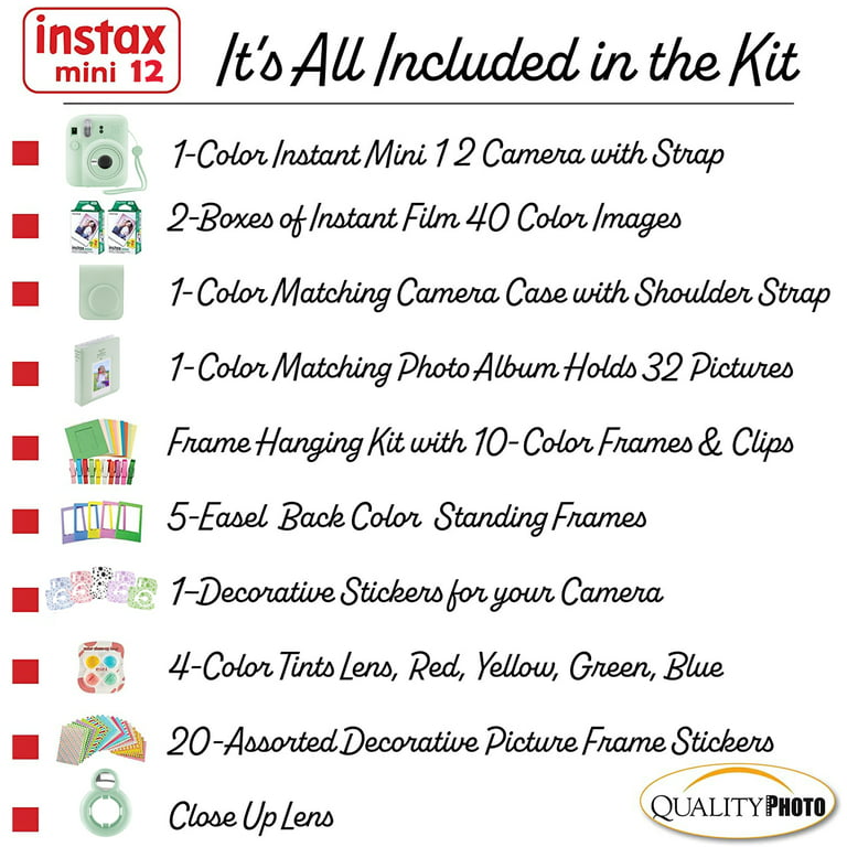 Fujifilm Kit Best Memories Instax Mini 12 Mint Green / Cámara Instantánea  con Ofertas en Carrefour