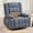 Blue#01, variant on YIORTWO 360° Swivel Rocker Recliner Chair, Manual Glider Reclining Sofa with Side Pockets, Ergonomic Reading Chair for Small Spaces, RV and Bedroom, Grey