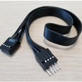 thumbnail image 7 of Mainboard 9Pin USB 2.0 Male to Female Extension Data Cable Cord Wire Line 30cm USB Extension Cable, 4 Pack,4 x 9PIN extension usb2.0 cable,black, 7 of 7