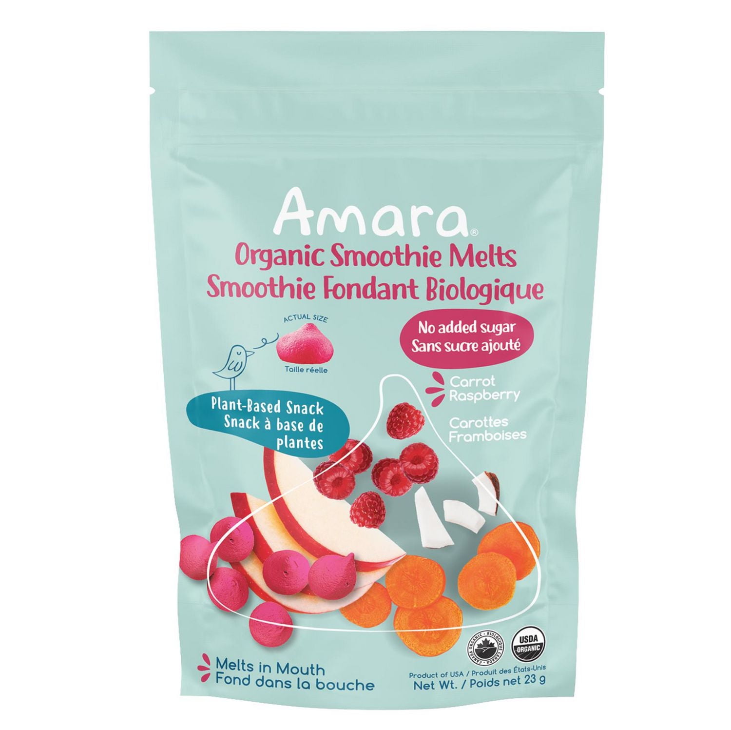 Carotte et framboise Smoothie Melt Smoothie Fondant Biologique