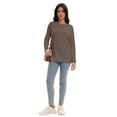 thumbnail image 5 of Women's Long Sleeve Knitted Crew Neck T-shirt, 5 of 6