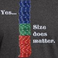 thumbnail image 3 of CafePress - Size Does Matter Poker Graphic Dark T Shirt - Men's Classic Graphic Cotton T-Shirt, 3 of 4
