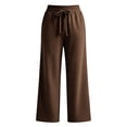 thumbnail image 5 of UKHCCC Women's Plus Wide Leg Sweatpants for Women High Waist with Elastic Drawstring Casual Pants Flowy Lounge Trousers Soft Cotton Cozy Loungewear Joggers S-3XL, 5 of 9