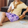 thumbnail image 6 of Bixox Men's Violet printed lightweight casual shorts, soft sleep shorts with pockets., 6 of 7