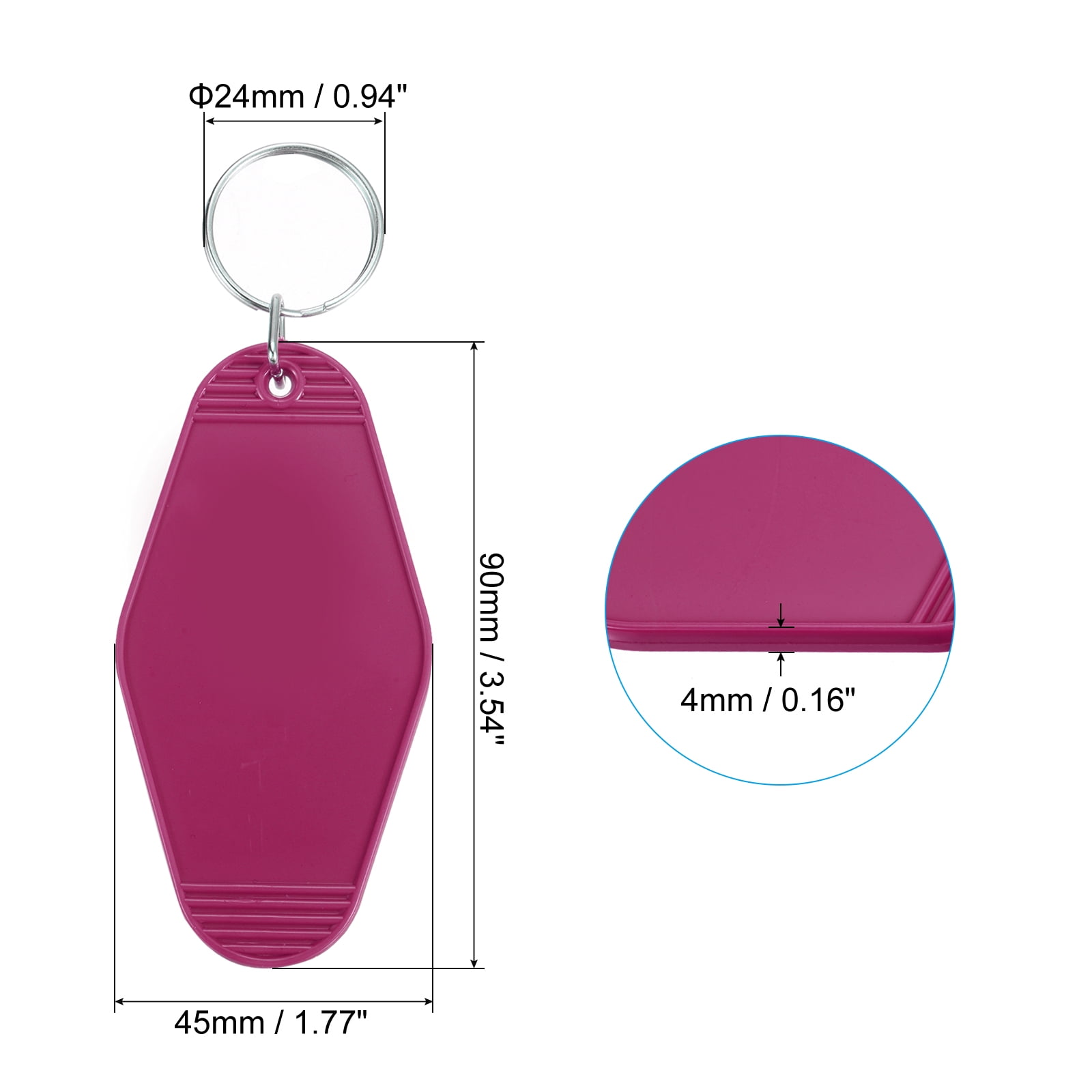 Unique Bargains Vintage Motel Keychain Hotel Keychains Key Tags Dark Red