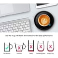 thumbnail image 4 of Coffee Cup Warmer Set, Auto On/Off -induction Mug Office Desk Use, 14oz, 4 of 6