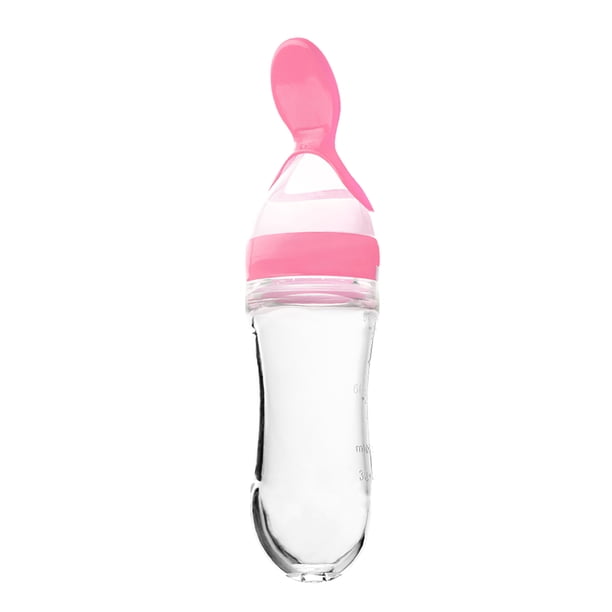 Cuchara Para Bebé, Alimentador De Biberón, Cuchara De Silicona De Grado Alimenticio, Cuentagotas Cuchara De Alimentación Para Bebé De 90Ml, Cubertería Resistente A La Temperatura De 100 Grados Celsius Vogacara BA000634-02