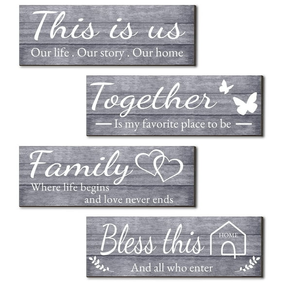 Letreros decorativos de pared Joyhawk THIS IS US TOGETHER BLESS THIS HOME