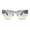 Gold Slate Grey Brown, variant on Womens Shield Luxury Rimless Diva Sunglasses Gold Tortoise - Brown