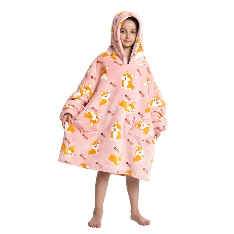 Corgi Fruit Hooded Blanket Corgi Fruit Hooded Blanket