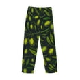 thumbnail image 5 of Balery Men'S Green Branch Olive Pants,Sleepwear Pants,Pajama Pants,Pj Bottoms Drawstring And Pockets-Small, 5 of 9