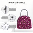 thumbnail image 4 of Disketp Festive Flamingos Bolsa Térmica para Almuerzo, Lonchera con Abertura Amplia y Gran Capacidad, Organizador Reutilizable para Mujeres, Hombres y Adultos, 4 of 6