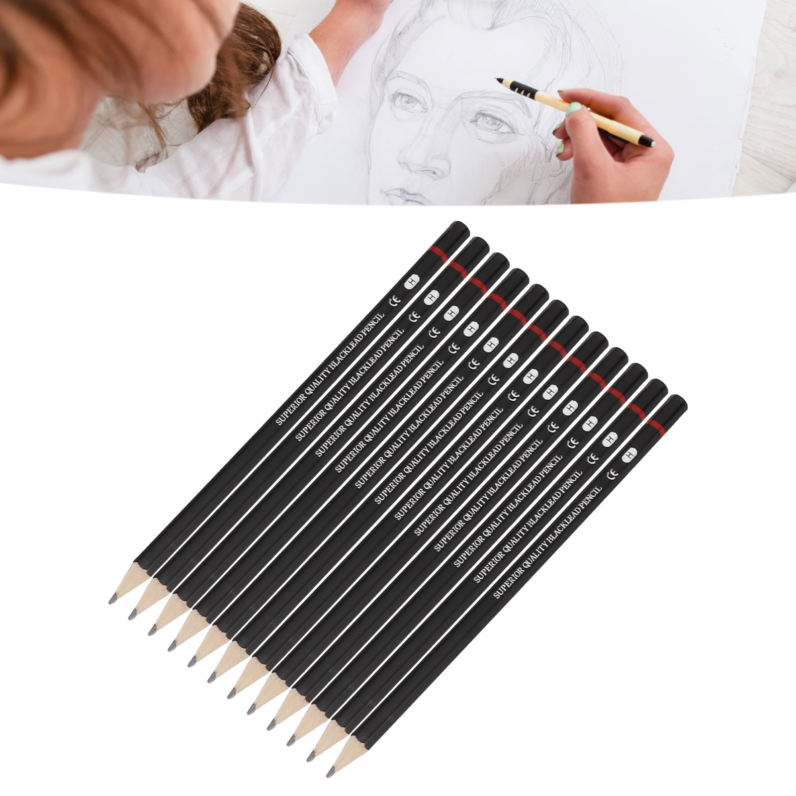 Pencils Set, Long Lasting Color Art Drawing Pencils 12pcs Ergonomic Design Graphite Pencils Drawing Set Sketching Kit For Friends Family And Artists