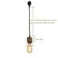thumbnail image 2 of KAYYELAMP 0.98Feet Corded Track Lighting E26 Walnut Base J-Type Track Pendant Light Retro Design for Kitchen Loft Dining Room Store Set Three(No Bulb, Track), 2 of 7