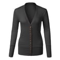 thumbnail image 2 of Cardigans for Women Long Sleeve Cardigan Knit Snap Button Sweater Regular & Plus, 2 of 2