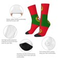 thumbnail image 4 of Womens Portugal Flag Dress Crew Socks Colorful Novelty Socks, 4 of 7