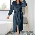 thumbnail image 2 of WCJM Fleece Robe Women Ladies' Flannel Plush Heart Shaped Bathrobe with Pockets and Belted Bathrobe Long Style Women Robes, 2 of 4
