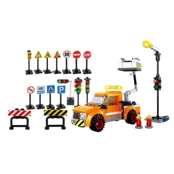 General Jim's Toys & Bricks City Brigade Utility Truck, Collector Building Blocks - 478 Pieces