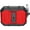 Red, variant on For AirPods Pro 3 2025 (3rd Version) Rugged ShockProof Hybrid With Open Button Metal Hook Case Cover - Blue