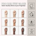 thumbnail image 4 of Pro Nail Wet Glaze - Clear Quick Top Coat Dry Nail Polish Professional salon size. 2.5 Oz, 4 of 7