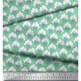 thumbnail image 2 of Soimoi Poly Georgette Fabric Leaves & Cotton Ball Floral Printed Craft Fabric by The Yard 42 Inch Wide, 2 of 3