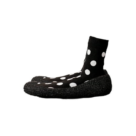 

Lacyhop Mens Workout Breathable Yoga Shoes Lightweight Shock Absorption Sole Fitness Shoe Comfort Slip On Socks Flats Black (High Top) 7.5
