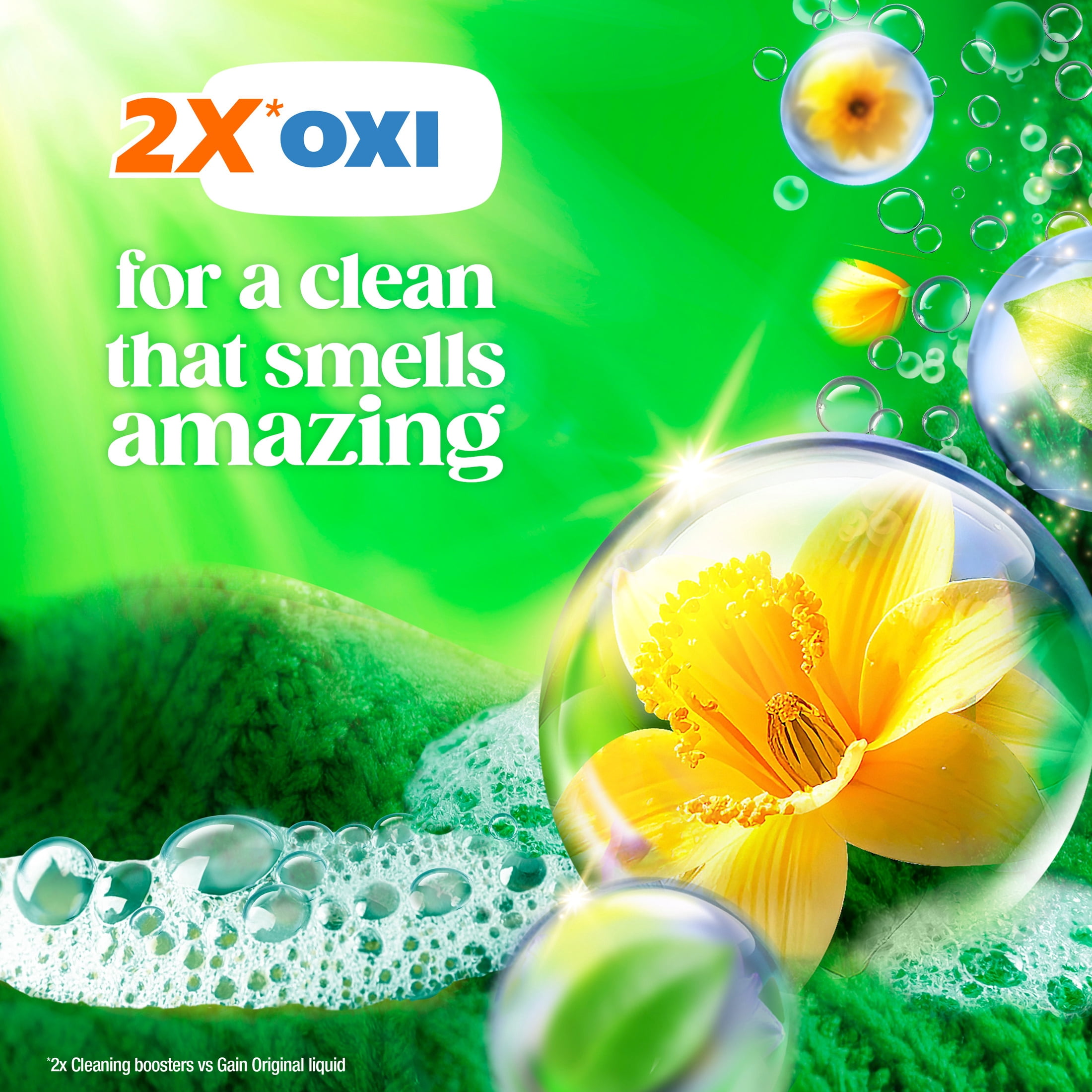 Gain Flings Laundry Detergent Soap Pacs, 3-in-1 Oxi Boost and Febreze, Original Scent, 76 Count