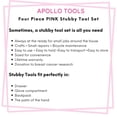 thumbnail image 6 of Apollo Tools Four Piece Stubby Tool Set - Pink- DT0240P, 6 of 10