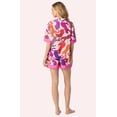 thumbnail image 2 of Room Service Womens Lightweight Woven Pajama Set - Short Sleeve Button Down Top & Ruffle Waist Shorts, 2 of 3