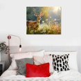 thumbnail image 5 of Acheng Deer Wall Art Decor for Living Room Wildlife Animals Pictures Prints on Canvas Elk Painting for Bedroom Rustic Flower Landscape Artwork for Home Office Decorations, Ready to Hang 20x16in, 5 of 6