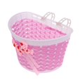 thumbnail image 1 of Bike Flowery Front Basket Cycle Shopping Stabilizers Children Kids - Pink, 1 of 6