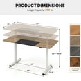 thumbnail image 3 of Giantex Electric Height Adjustable Standing Desk, Ergonomic Stand Computer Workstation, Oak, 3 of 6