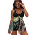 thumbnail image 5 of Harley Quinn Joker Film Women's Split Skirt Swimwear Two-Piece Swimsuit Backless Bikini Set Summer Holiday Beach Adjustable Bathing Suit, 5 of 6