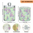 thumbnail image 5 of Yayeee 2 Pack Qtip Holder Bathroom Cotton Swab Canister with Lid Clear Dispenser Set, Purple Skates, 5 of 6