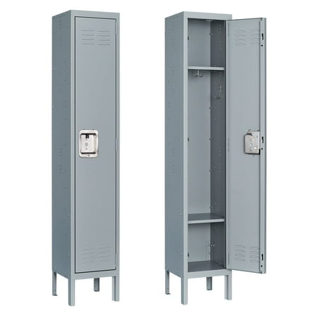 Fesbos Metal Lockers for Employees with Lock, Employees Locker Storage Cabinet with 1 Door, Tall Steel Storage Locker for Gym, School, Office