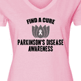 thumbnail image 4 of Inktastic Find a Cure Parkinsons Disease Awareness Women's V-Neck T-Shirt, 4 of 5