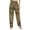 Army Green, variant on Women Harem Yoga Pants with Pockets Wide Elastic Waist Thai Elephant Print Wide-Leg Trousers Vacation Work Bloomers