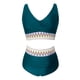 thumbnail image 4 of WILLBEST Traje de Baño de Natación conjuntos de Bikini de Cintura Alta para Mujer Trajes de Baño de Dos Piezas de Corte Alto Trajes de Baño deportivos con Bloques de Color, 4 of 5