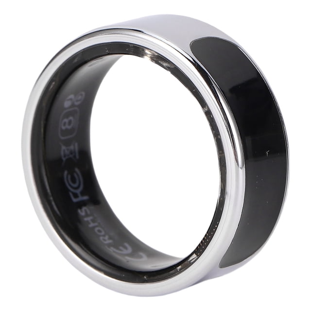 Ring Smart Ring Sports Sleep Monitoring Control Stainless Steel Health Tracker Ring with Display Screen