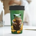 thumbnail image 6 of Picia Tree Frog Sitting On Sunflowes Pattern 500ml Carry Insulated Coffee Mug, Stainless Steel Travel Mug with Hidden Handle, Leak-Proof for Car, Office, Home, and Outdoor Use, 6 of 8