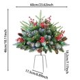 thumbnail image 3 of Lighted Christmas Filler Lit Xmas Trees With Golden & Red Berries Tripod Stake And Led Lights Outdoor Light Up Planter Filler Wreath Home Decor, 3 of 7
