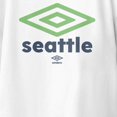 thumbnail image 3 of Umbro Kids Seattle City Diamond Logo T Shirt (White, XS-XL), 3 of 4